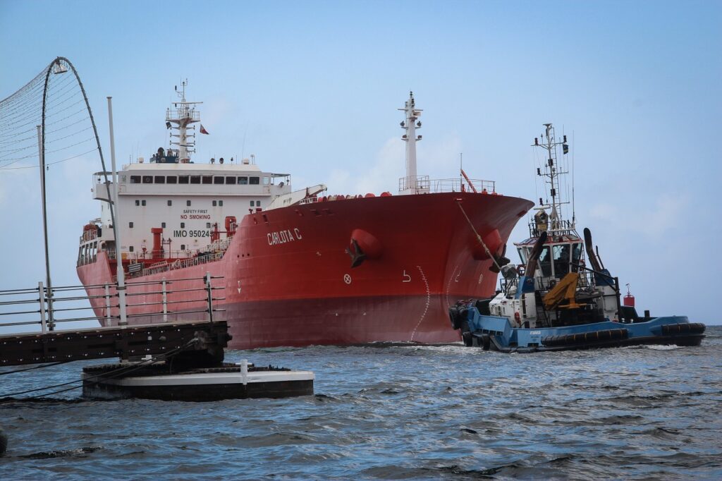 cargo, ship, ocean